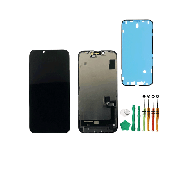 iPhone 14 Premium Hard OLED Glass Screen Replacement Repair Kit + Premium Toolkit