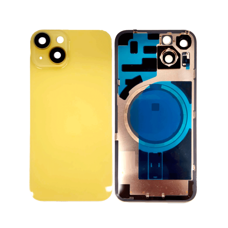 Apple :: iPhone Repair Parts :: iPhone 14 Plus Parts :: iPhone 14 Plus Back Glass Battery Cover Glass w/ Magsafe Magnet / Camera Lens / Camera Bezel / Metal Plate (Yellow) Apple :: iPhone Repair Parts :: iPhone 14 Plus Parts :: iPhone 14 Plus Back Glass Battery Cover Glass w/ Magsafe Magnet / Camera Lens / Camera Bezel / Metal Plate (Yellow)