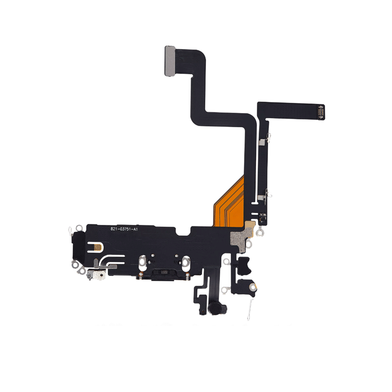 iPhone 14 Pro Charging Port Connector Flex Cable - Space Black