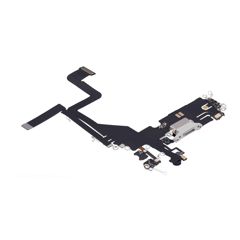 iPhone 14 Pro Charging Port Connector Flex Cable - Silver