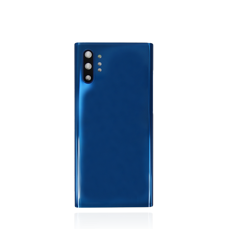 Samsung Galaxy Note 10 Plus Glass Back Cover with Camera Lens Cover and Adhesive(Blue)