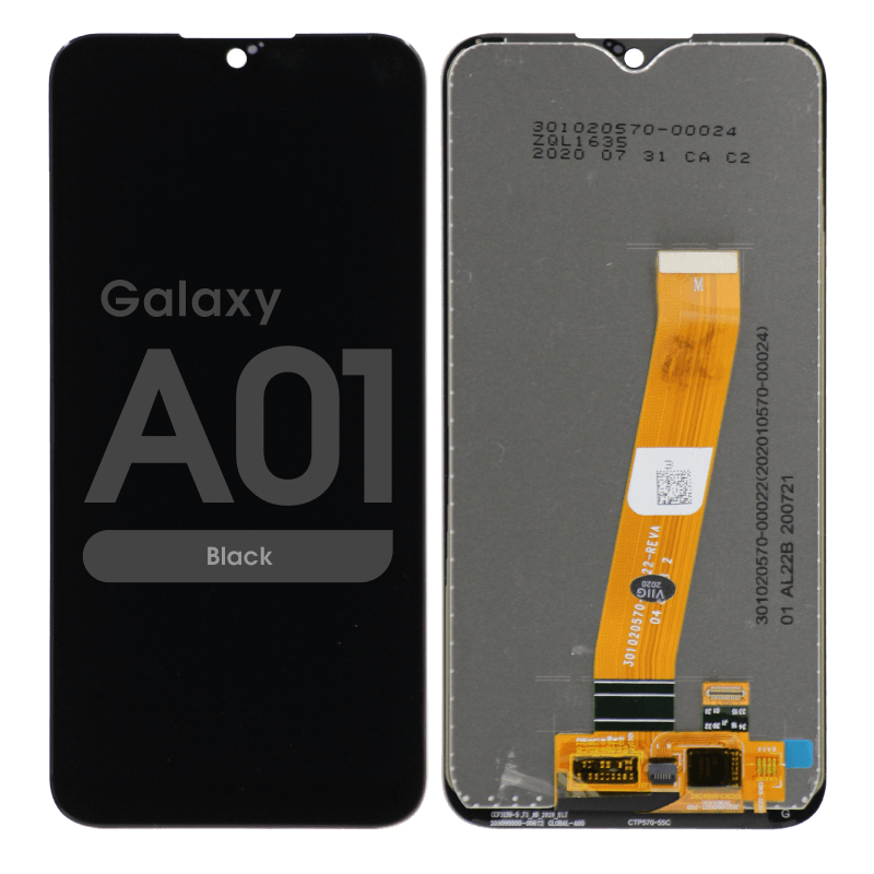 Samsung Galaxy A01 (A015 / 2020) LCD and Digitizer Glass Screen Replacement (NO FRAME) (Black) (USB-C) (US Version)