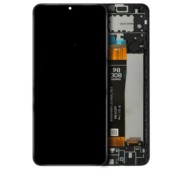 Samsung Galaxy A12 Nacho (A127 / 2021) LCD and Digitizer Glass Screen Replacement (W/ FRAME) (Black)