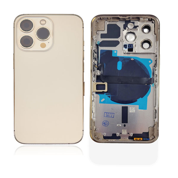iPhone 13 Pro Rear Back Housing Replacement with Small Parts Pre-Installed - Gold