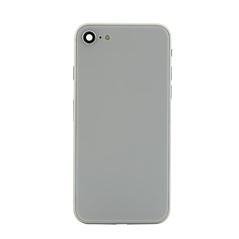 iPhone 8 Silver Rear Back Housing Midframe Assembly w/ Pre-Installed Small Parts