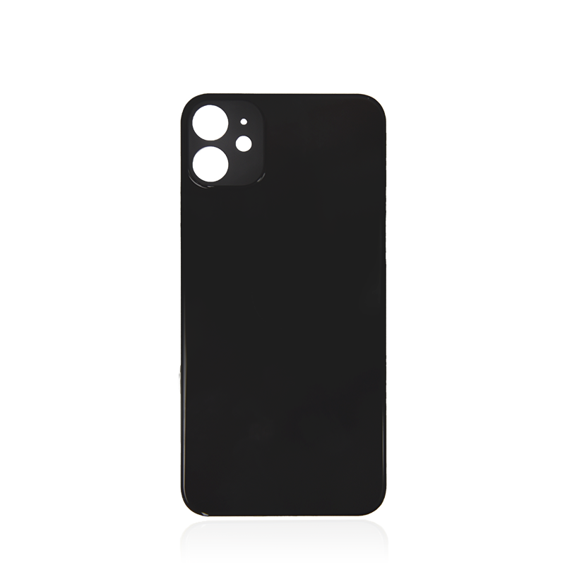 iPhone 11 Black Battery Cover Glass With Adhesive (Large Camera Hole)