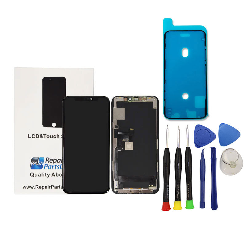 iPhone 11 Pro Black Grade A Glass Screen Replacement Repair Kit + Basic Toolkit