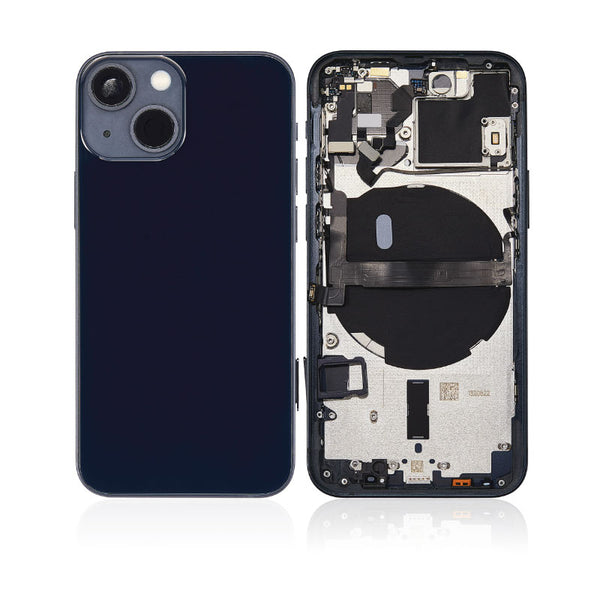 iPhone 13 Mini Rear Back Housing Replacement with Small Parts Pre-Installed - Midnight