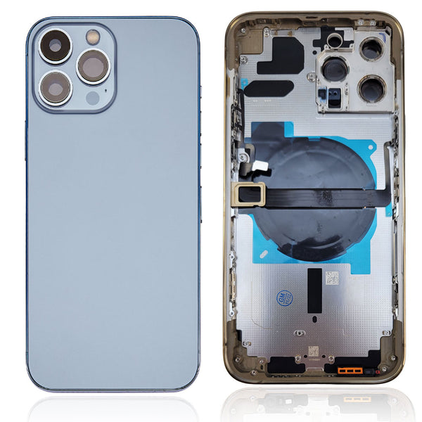iPhone 13 Pro Max Rear Back Housing Replacement with Small Parts Pre-Installed - Sierra Blue