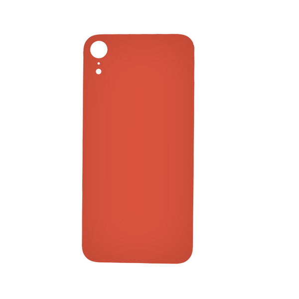 iPhone XR Coral Battery Cover Glass With Adhesive (Large Camera Hole)