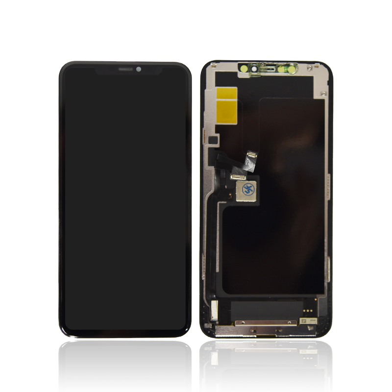 Soft OLED Display LCD Touch Screen Digitizer For IPhone 11 Pro Max – Black – Full Assembly With Frame