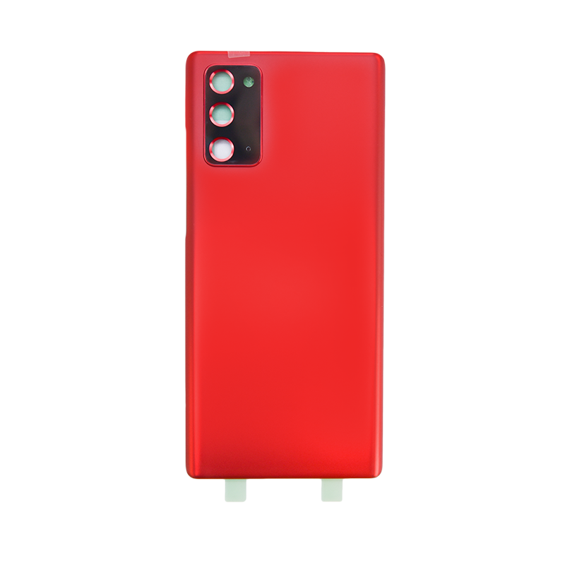 Samsung Galaxy Note 20 5G Glass Back Cover with Camera Lens Cover and Adhesive(Mystic Red)