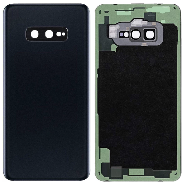 Samsung Galaxy S10 Glass Back Cover with Camera Lens Cover and Adhesive(Prism Black)