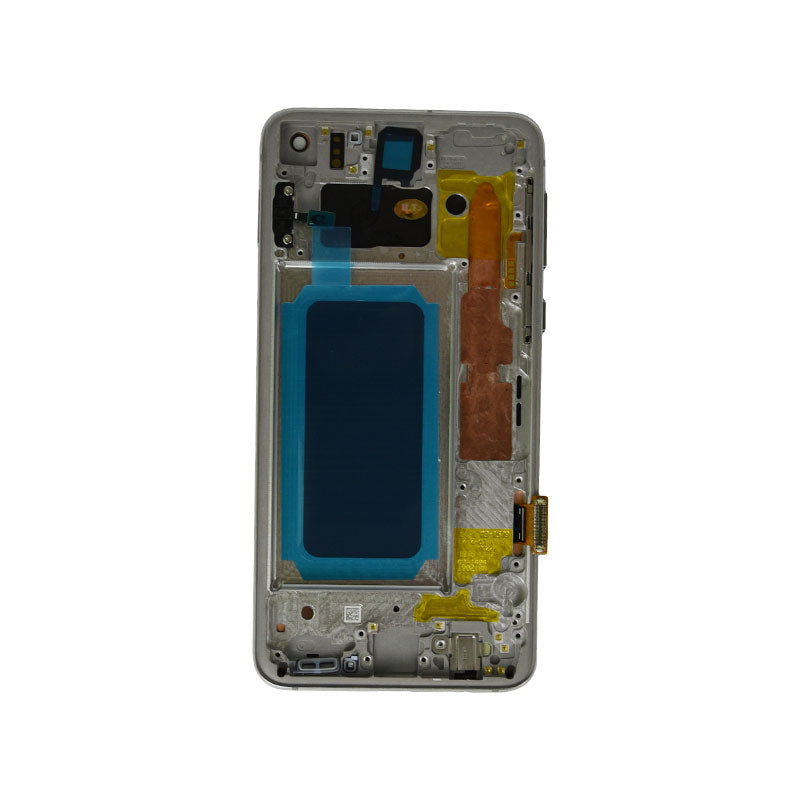 Samsung Galaxy S10e Glass Screen OLED Assembly Replacement with Frame (Prism White)