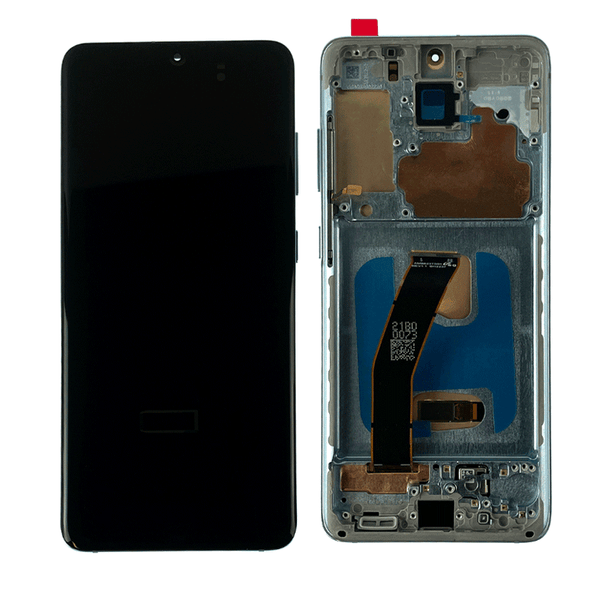 Samsung Galaxy S20 Premium Glass Screen OLED Assembly w/ Frame (Cloud Blue)