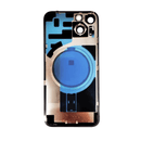 iPhone 14 Back Glass Battery Cover Glass w/ Magsafe Magnet / Camera Lens / Camera Bezel / Metal Plate (Blue)