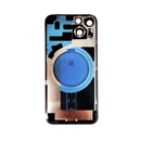 iPhone 14 Plus Back Glass Battery Cover Glass w/ Magsafe Magnet / Camera Lens / Camera Bezel / Metal Plate (Midnight)