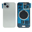 iPhone 15 Back Glass Battery Cover Glass w/ Magsafe Magnet / Camera Lens / Camera Bezel / Metal Plate (Blue)