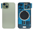 iPhone 15 Back Glass Battery Cover Glass w/ Magsafe Magnet / Camera Lens / Camera Bezel / Metal Plate (Green)