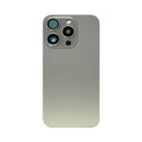 iPhone 15 Pro Back Glass Battery Cover Glass w/ Magsafe Magnet / Camera Lens / Camera Bezel / Metal Plate (Natural Titanium)