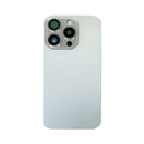 iPhone 15 Pro Back Glass Battery Cover Glass w/ Magsafe Magnet / Camera Lens / Camera Bezel / Metal Plate (White Titanium)
