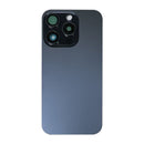 iPhone 15 Pro Max Back Glass Battery Cover Glass w/ Magsafe Magnet / Camera Lens / Camera Bezel / Metal Plate (Blue Titanium)