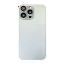 iPhone 15 Pro Max Back Glass Battery Cover Glass w/ Magsafe Magnet / Camera Lens / Camera Bezel / Metal Plate (White Titanium)