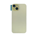 iPhone 15 Back Glass Battery Cover Glass w/ Magsafe Magnet / Camera Lens / Camera Bezel / Metal Plate (Yellow)