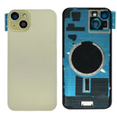 iPhone 15 Plus Back Glass Battery Cover Glass w/ Magsafe Magnet / Camera Lens / Camera Bezel / Metal Plate (Yellow)