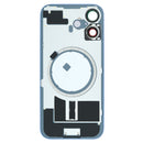 iPhone 16 Back Glass Battery Cover with Frame / Magsafe Magnet / Camera Lens / Camera Bezel / Metal Plate (Ultramarine)
