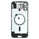 iPhone 16 Pro Back Glass Battery Cover with Frame / Magsafe Magnet / Camera Lens / Camera Bezel / Metal Plate (Black Titanium)