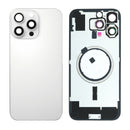 iPhone 16 Pro Max Back Glass Battery Cover with Frame / Magsafe Magnet / Camera Lens / Camera Bezel / Metal Plate (White Titanium)