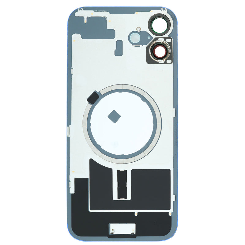 iPhone 16 Plus Back Glass Battery Cover with Frame / Magsafe Magnet / Camera Lens / Camera Bezel / Metal Plate (Ultramarine)