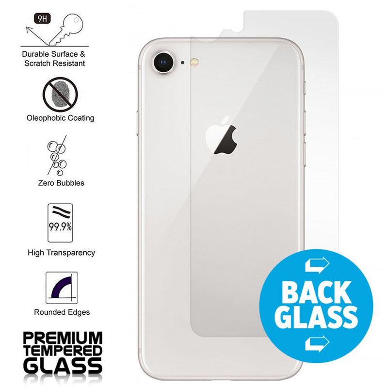 iPhone 7 / 8 Clear Back Housing Tempered Glass Protector