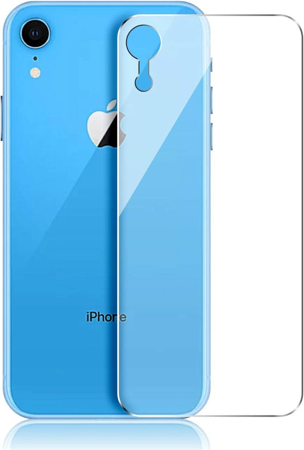 iPhone XR Clear Back Housing Tempered Glass Protector