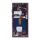 Samsung Galaxy S22 Ultra Premium Glass Screen OLED Assembly w/ Frame (Burgundy)