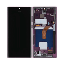 Samsung Galaxy S22 Ultra Premium Glass Screen OLED Assembly w/ Frame (Burgundy)