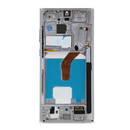 Samsung Galaxy S22 Ultra Premium Glass Screen OLED Assembly w/ Frame (Phantom White)