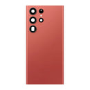 Samsung Galaxy S22 Ultra Back Glass with Camera Lens and Adhesive (Red)