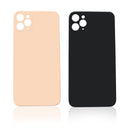iPhone 11 Pro Max Battery Cover Glass With Adhesive (Gold) (Large Camera Hole)
