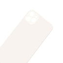 iPhone 11 Pro Max Battery Cover Glass With Adhesive (Silver) (Large Camera Hole)