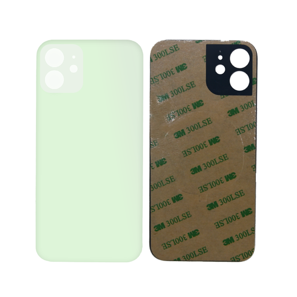 iPhone 12 Green Battery Cover Glass With Adhesive (Large Camera Hole)