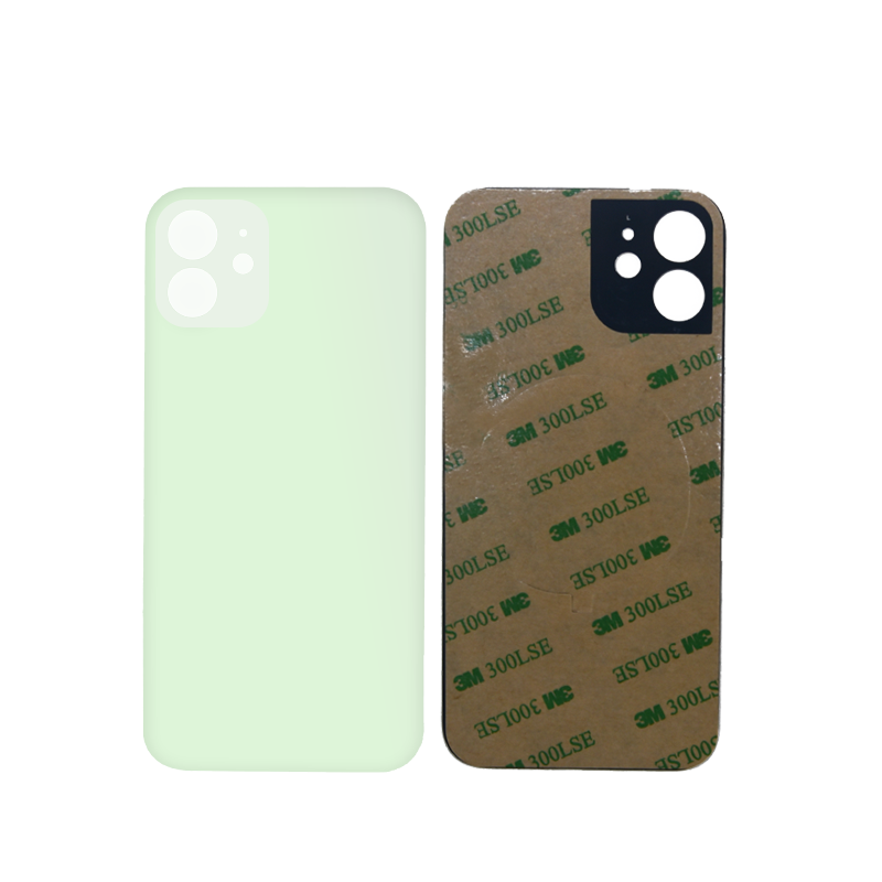 iPhone 12 Mini Green Battery Cover Glass With Adhesive (Large Camera Hole)