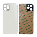 iPhone 12 Pro Max Silver Battery Cover Glass With Adhesive (Large Camera Hole)