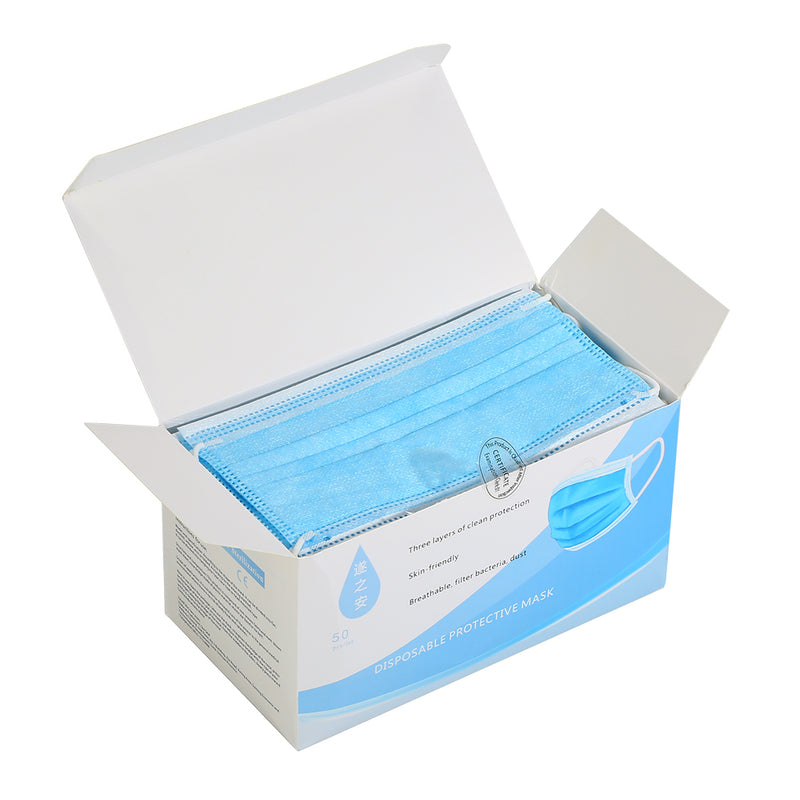 500 pcs - Disposable Face Mask (10 packs of 50)