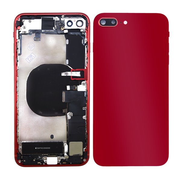 iPhone 8 Plus Red Rear Back Housing Midframe Assembly w/ Pre-Installed Small Parts