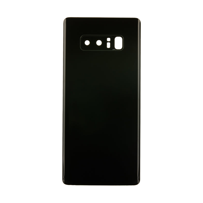Samsung Galaxy Note 8 Glass Back Cover with Camera Lens Cover and Adhesive(Black)