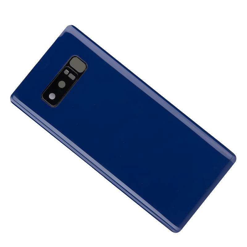 Samsung Galaxy Note 8 Glass Back Cover with Camera Lens Cover and Adhesive(Blue)