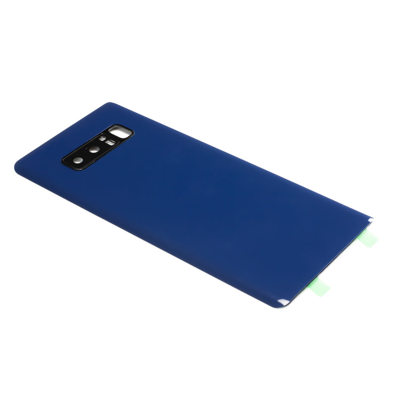 Samsung Galaxy Note 8 Glass Back Cover with Camera Lens Cover and Adhesive(Blue)