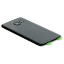 Samsung Galaxy S7 Glass Back Cover with Camera Lens Cover and Adhesive(Black)